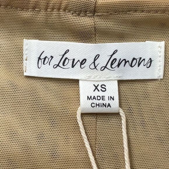 For Love & Lemons Rhinestone Kiara Mesh Shorts XS - Glamorous, Sheer, NWT - Picture 2 of 10